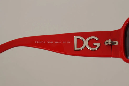 Dolce & Gabbana DG4027 Red Crystal Black Lens Shades Sunglasses